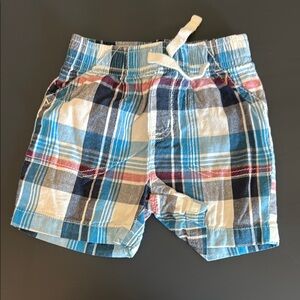 Plaid Blue and Red Shorts